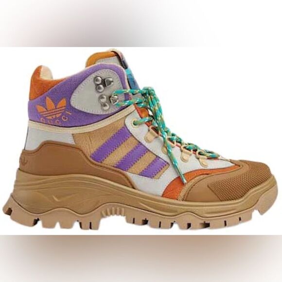 adidas x Gucci | brand new with tags | Mens lace up boot | hiking Shoes | Sz 8.5 - Picture 1 of 9